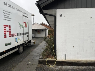 Hulmursisolering i Egtved, nær Kolding og Vejen